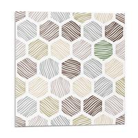 WANDPANEEL 4x 50x50 cm selbstklebend Linaria - Multicolor, Kunststoff (50/1.6/50cm) - Wallfluent