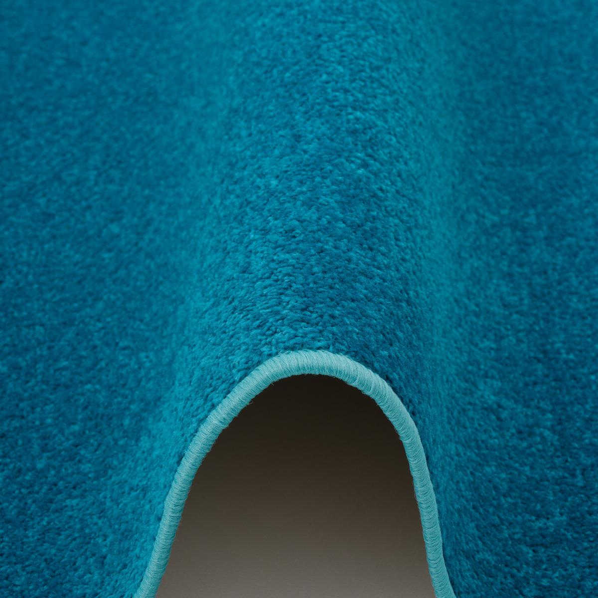 TREND VELOURS LÄUFER TEPPICH JOY - Petrol, Textil (100/100cm) - Snapstyle