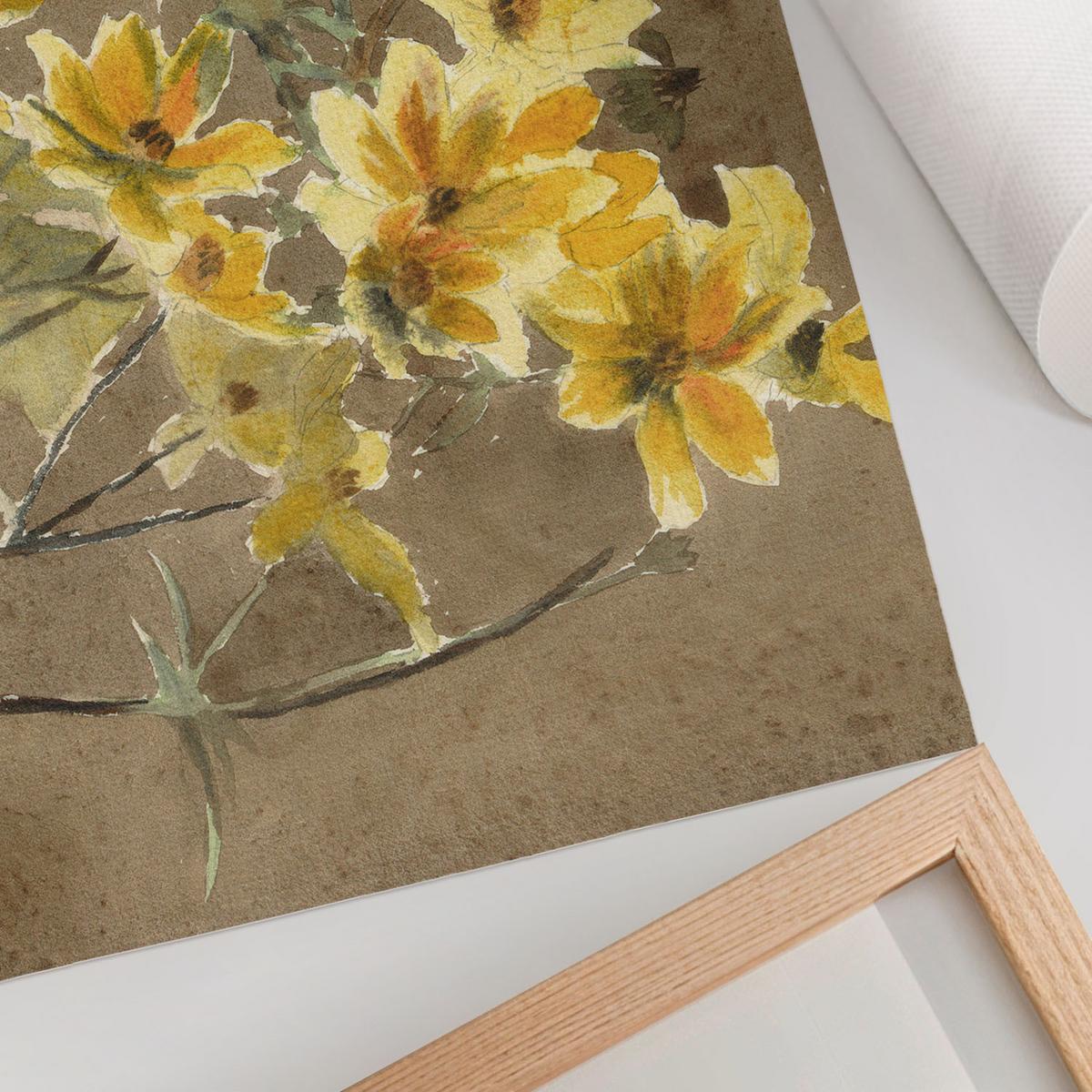 POSTER - 42x29 cm (A3) - Hannah Borger Overbeck - Gelbe Blume - Gelb, Textil (42/29.7/0.1cm) - TULUP