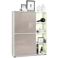 HIGHBOARD Cuba Türen in Sandgrau Hochglanz - Sandfarben, Holzwerkstoff (79/105.5/35.5cm) - Vladon
