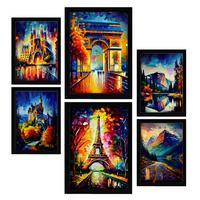 POSTER Set Mit 6 Herbst Im Ölgemälde Stil A3 & A4 Rahmenlos - Klar, Papier (29/3cm) - Nacnic
