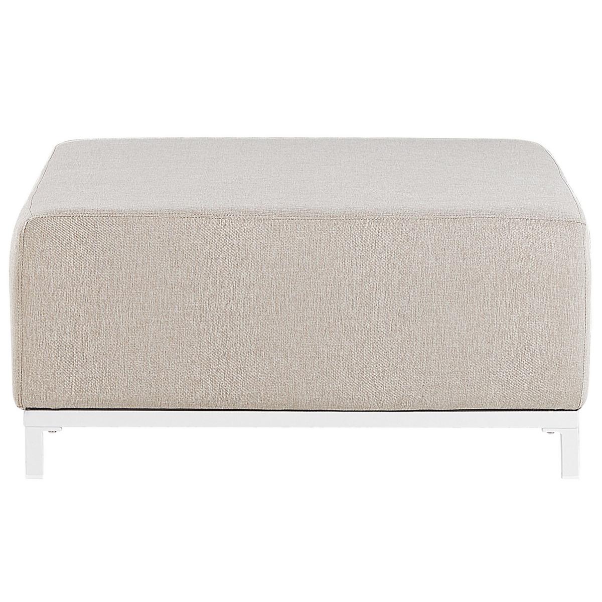 OTTOMANE Rovigo 83/83/38 cm - Beige, Kunststoff/Textil (83/38/83cm) - Beliani