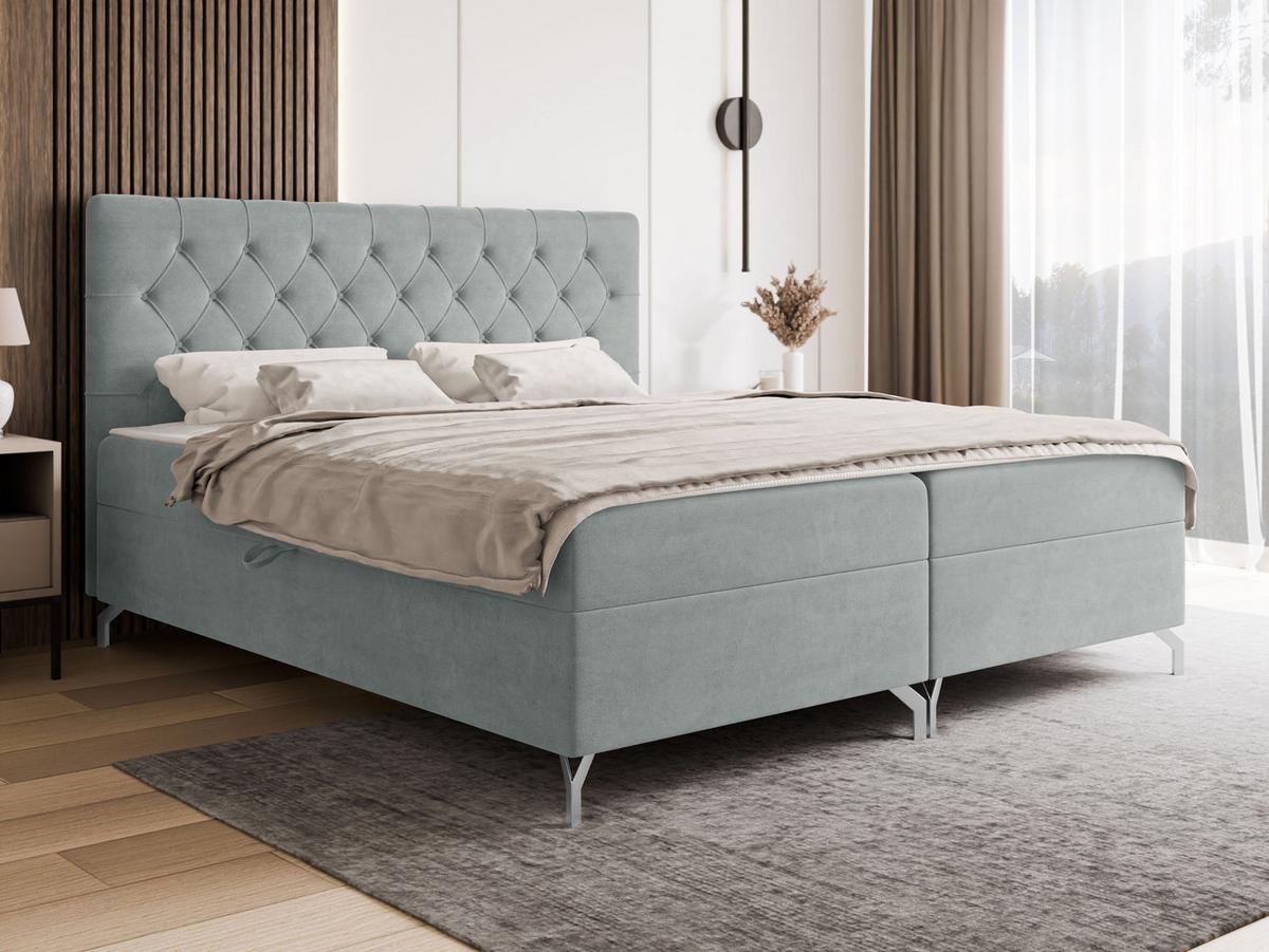 BOXBETT Guilette - H3 - Silberfarben/Hellgrau, Holz/Holzwerkstoff (120/200cm) - MIRJAN24