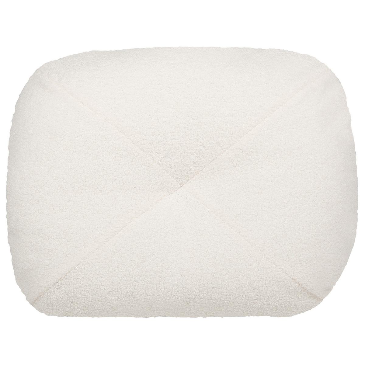 1-SITZER BODENSOFA Bouclé weiß mit Schlaffunktion Olden - Weiß, Textil (81/54/91cm) - Beliani