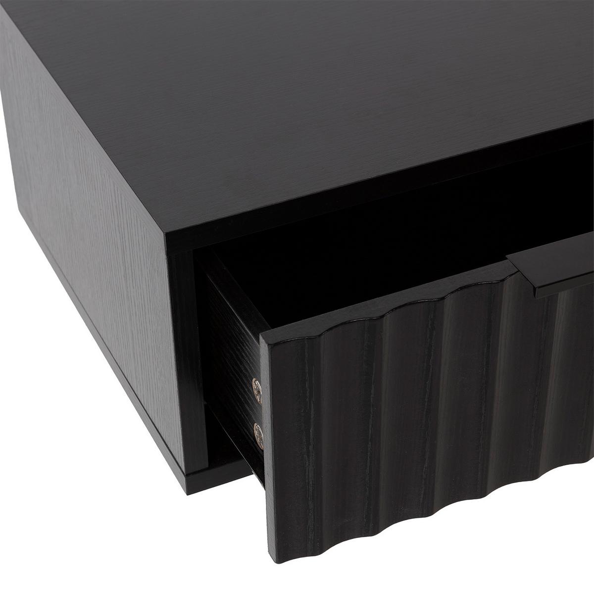 NACHTTISCH schwebende Lluvia Schwarz - Schwarz, Holzwerkstoff (40/19/35cm) - VS Venta-stock