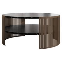 COUCHTISCH Fikoli Braun - Schwarz/Braun, Holzwerkstoff/Metall (75/75/40cm) - MIRJAN24