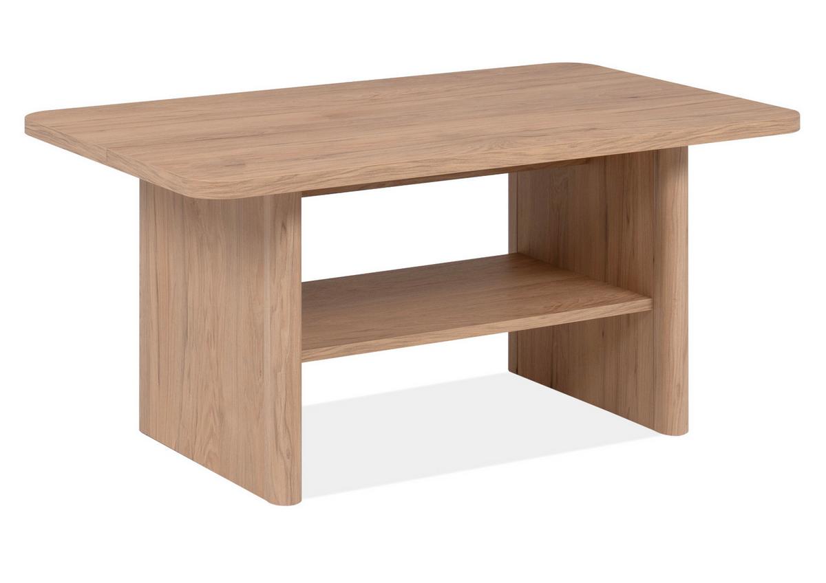 COUCHTISCH Hickory Walnuss 90 x 56 cm, Wohnzimmertisch mit Ablage - Walnussfarben, Holzwerkstoff (56/90/42cm) - Furn.Design