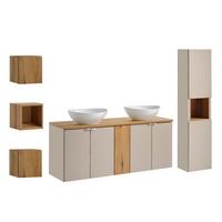 BADMÖBEL 140cm Manoa 2er-Set Kaschmir - Holz - Kaschmir, Holzwerkstoff (140/59/40cm) - Petits-meubles