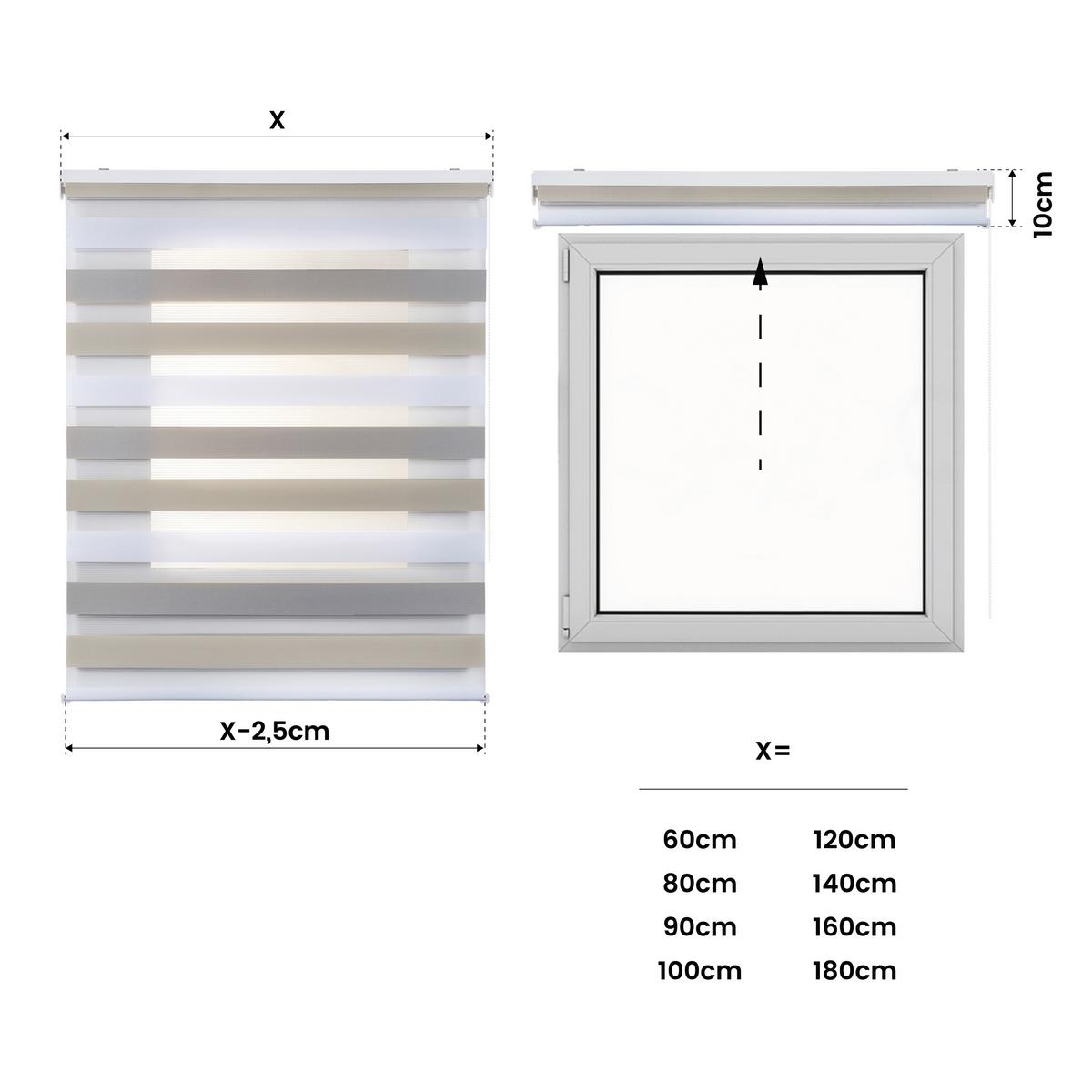 DOPPELROLLO Dreifarbig 160X250 - Multicolor, Kunststoff (160/250cm) - STORESDECO