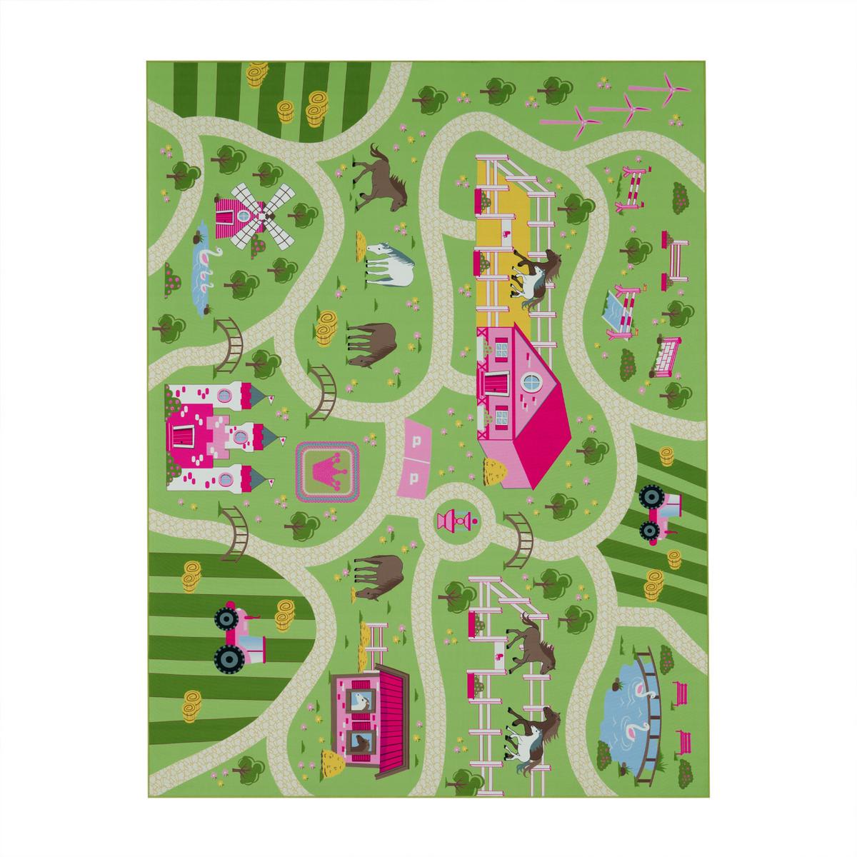 KINDERTEPPICH Grün 100 x 200 cm - Grün, Kunststoff (100/200cm) - TT Home