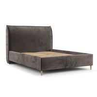 POLSTERBETT Mira 180/200 cm Braun im Lotta Stoff - Naturfarben/Braun, Holz/Holzwerkstoff (180/200cm) - AltaBeds