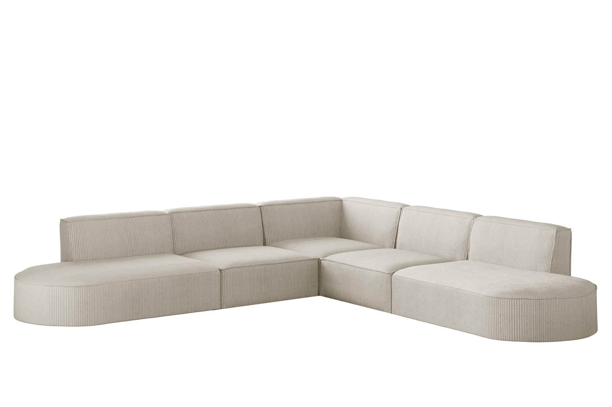 ECKSOFA Palma In Scala - Beige, Holzwerkstoff/Textil (276/276cm) - Fun Möbel