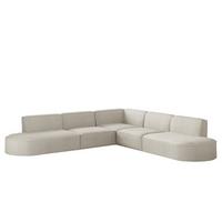 ECKSOFA Palma In Scala - Beige, Holzwerkstoff/Textil (276/276cm) - Fun Möbel