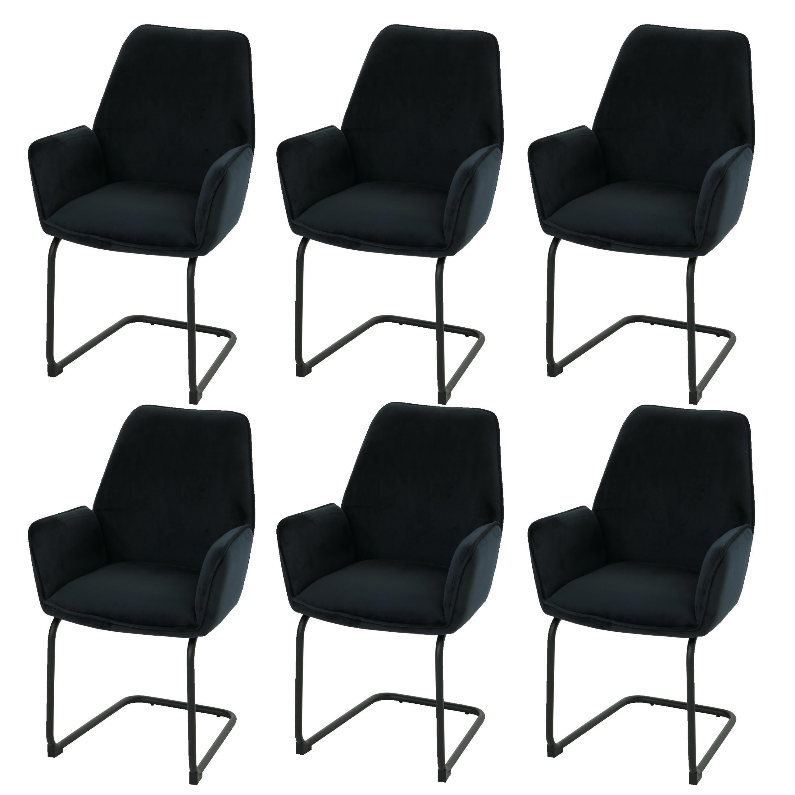 FREISCHWINGER Anthrazit 6er-Set - Anthrazit/Blaugrau, Textil (60/89/61cm) - MCW