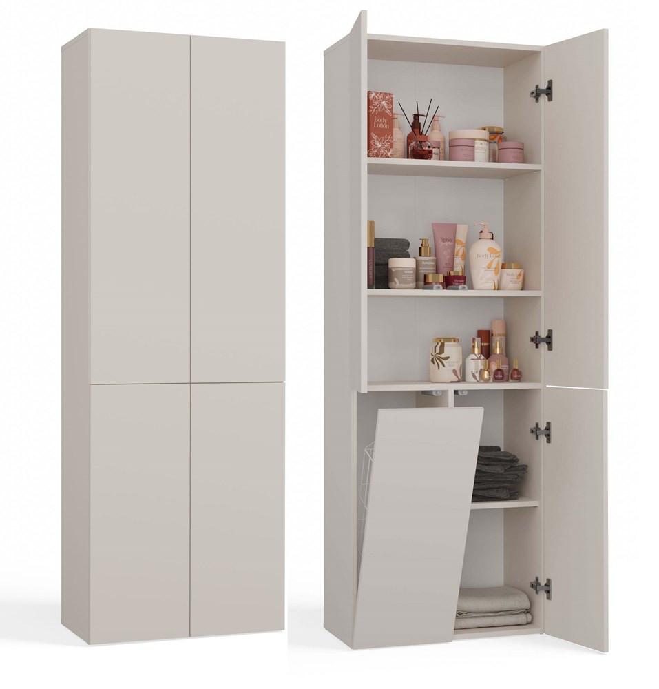 BADEZIMMERSCHRANK Kaschmir 60/174/30 - Kaschmir, Holzwerkstoff (60/174/30cm) - RAUMHIRSCH FURNITURE