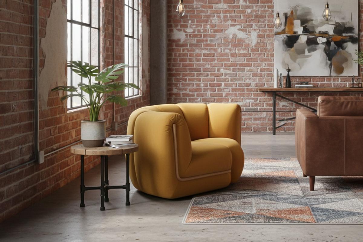 SESSEL LAYLA Gelb Velvet - Gelb/Schwarz, Buchenholz/Textil (166/74/99cm) - KAWOLA
