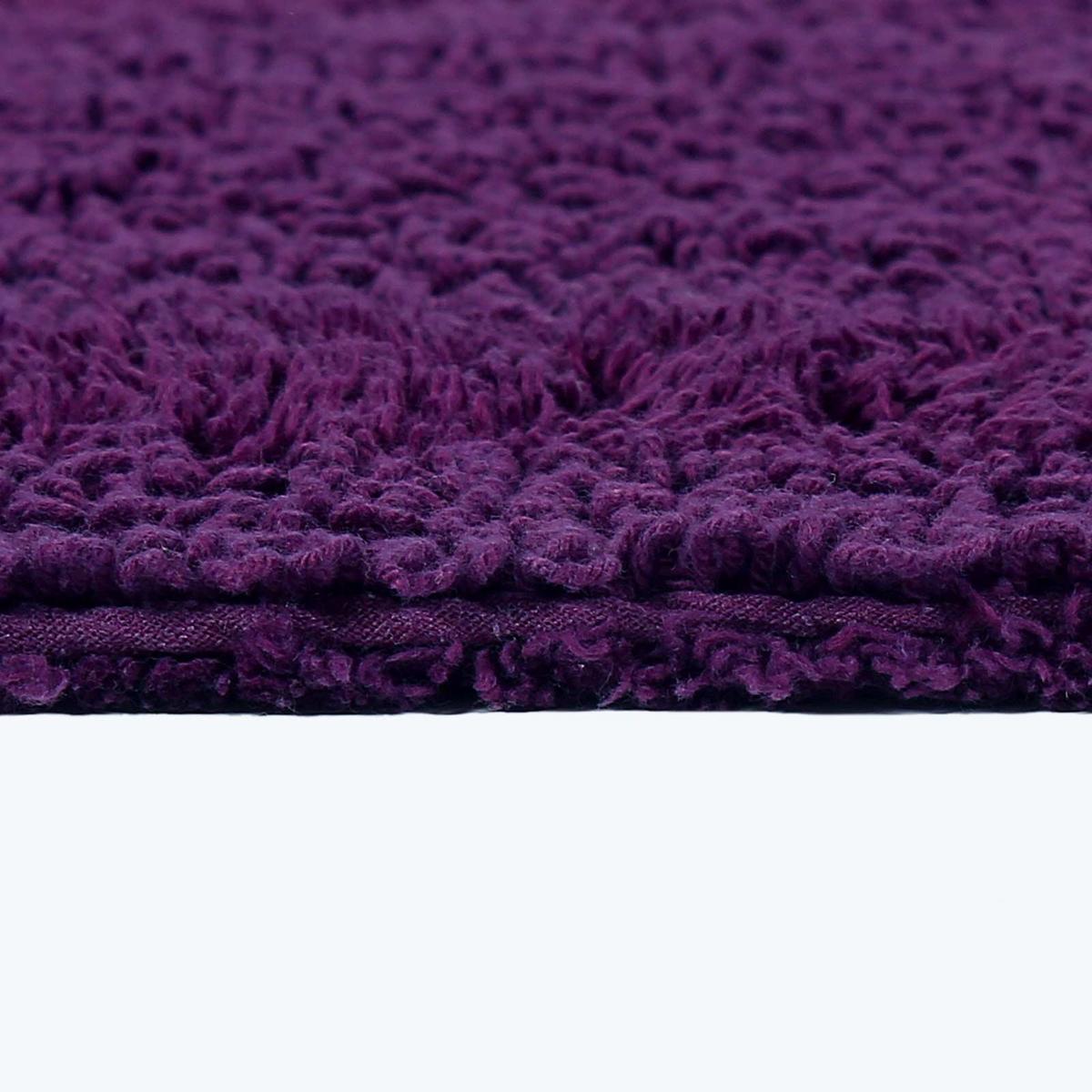 BADEMATTE 40/100 cm, 100% Baumwolle, wendbar - Lila, Textil (40/100cm) - Homescapes