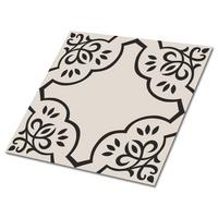 FLIESENAUFKLEBER 9 Stück 30x30 cm selbstklebend Geometrisches Kreuz - Grau, Textil (30/1.6/30cm) - TULUP