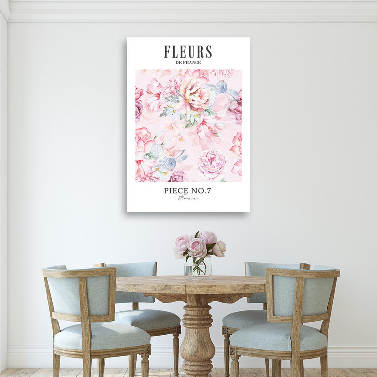 WANDBILD puderpfingstrosen shabby chic - Pink, Textil (40/60cm) - Feeby