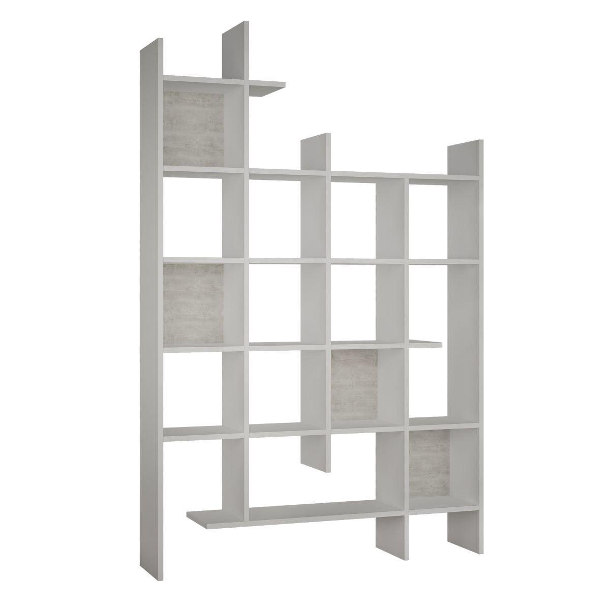 REGAL 18 Fächer H188 cm - Manco - Weiß, Holzwerkstoff (25.5/188/12cm) - Calicosy