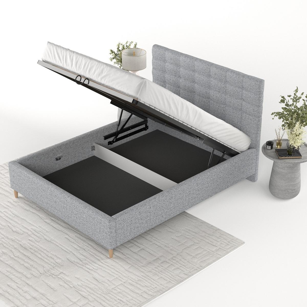 POLSTERBETT Soma 120/200 cm Grau im Riva Stoff - Naturfarben/Grau, Holz/Holzwerkstoff (120/200cm) - AltaBeds