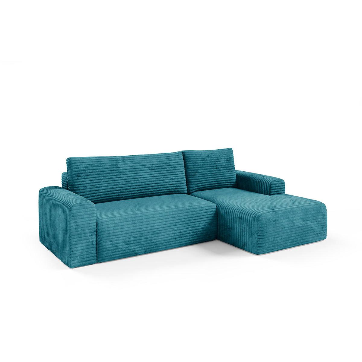 ECKSOFA Romeo 3 Sitzplätze Blau - Blau, Holz (268/163cm) - Petits-meubles