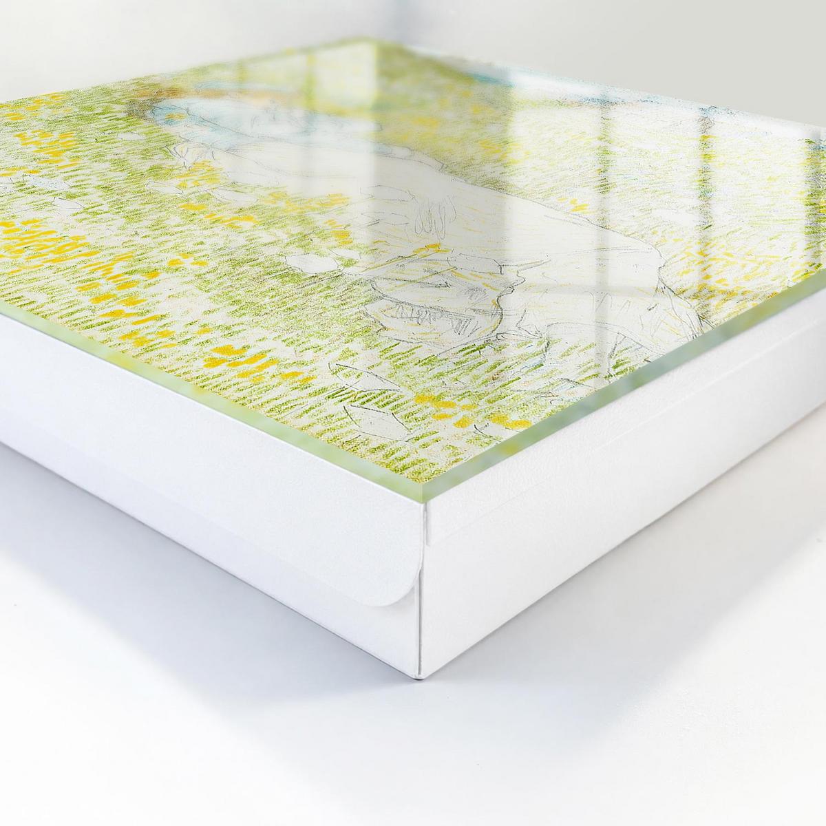 SCHLÜSSELBOX Weiß 30x30 cm – Türöffnung nach rechts - Idyllische Ruhe - Grün, Metall (30/30/5cm) - TULUP
