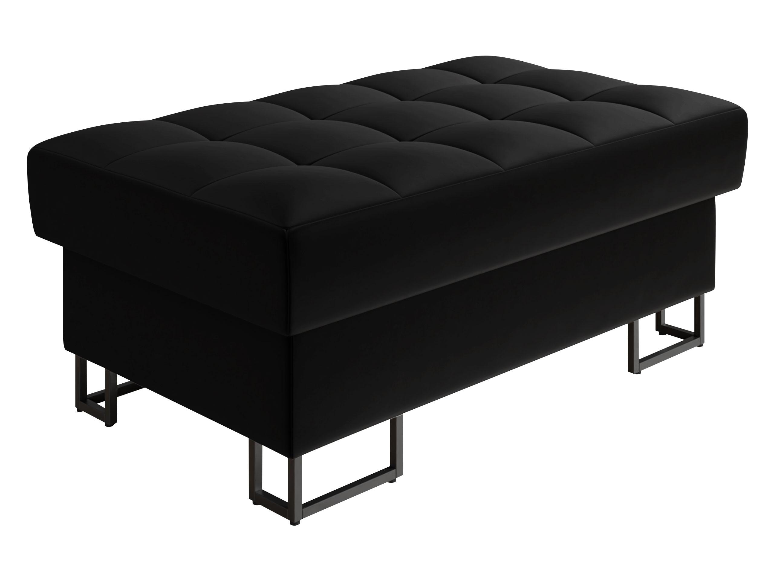 POLSTERHOCKER Laris - Schwarz, Holz/Textil (106/44/67cm) - MIRJAN24