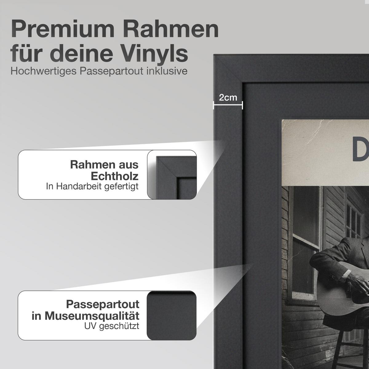 SCHALLPLATTEN BILDERRAHMEN 40/40 2er Set - Schwarz, Holz (40/40cm) - K-Möbel
