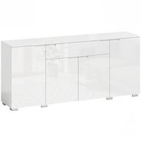 SIDEBOARD MDF Weiß Hochglanz - Weiß Hochglanz, Holzwerkstoff (40/80/180cm) - HOMCOM