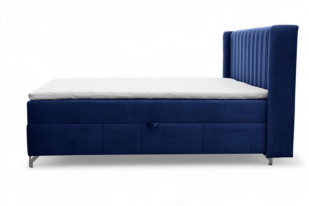 BOXBETT Damien - Blau, Holzwerkstoff/Textil (120/200cm) - Fun Möbel