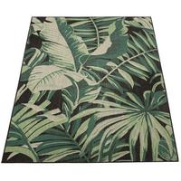 OUTDOORTEPPICH, mit Palmen-Motiv, Schwarz, 200 x 290 cm - Schwarz, Textil (290/200cm) - KADIMA DESIGN