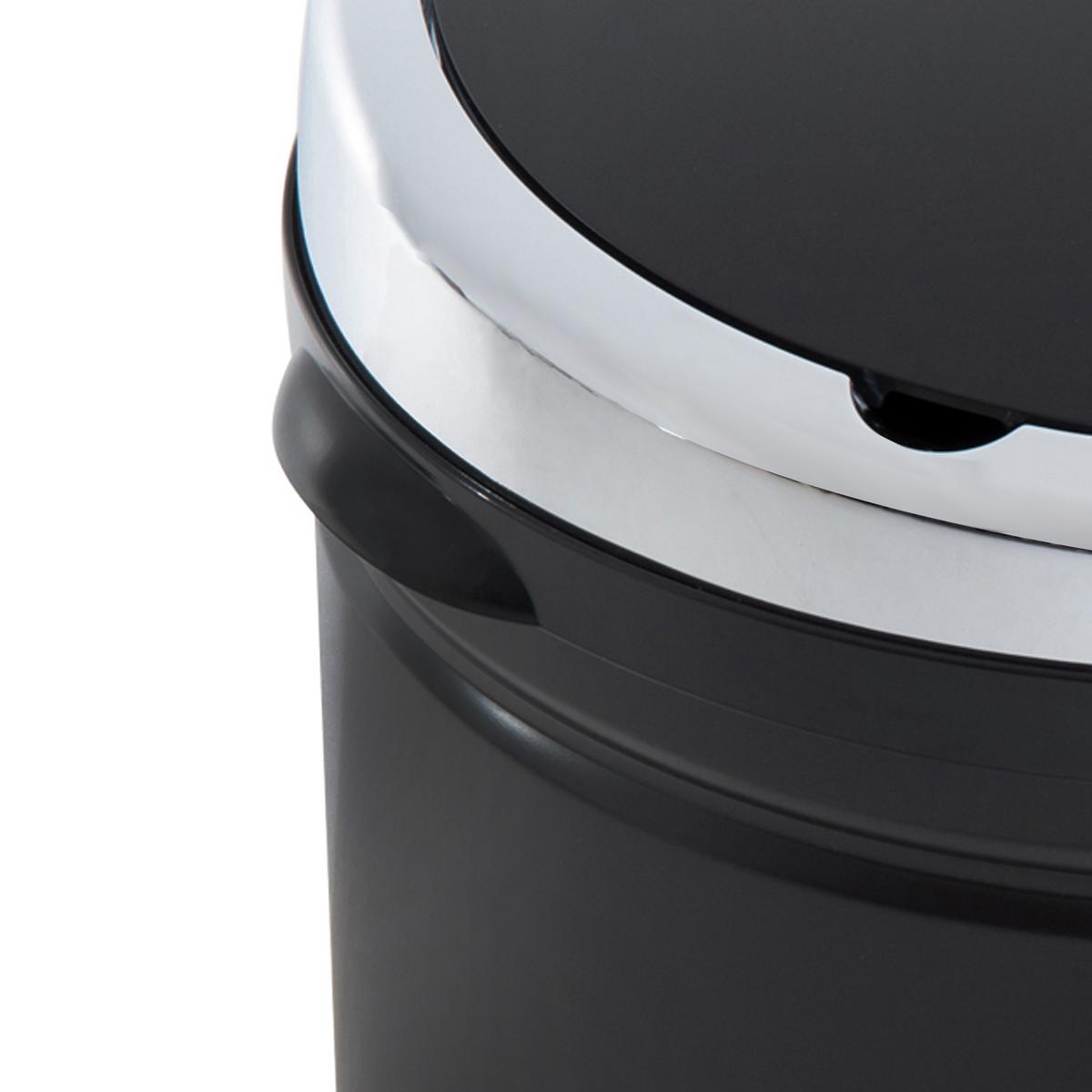 SENSOR Mülleimer 50L Automatischer Abfalleimer für Wohnzimmer, Büro, Schwarz - Schwarz, Metall (30.5/81.5/30.5cm) - HOMCOM