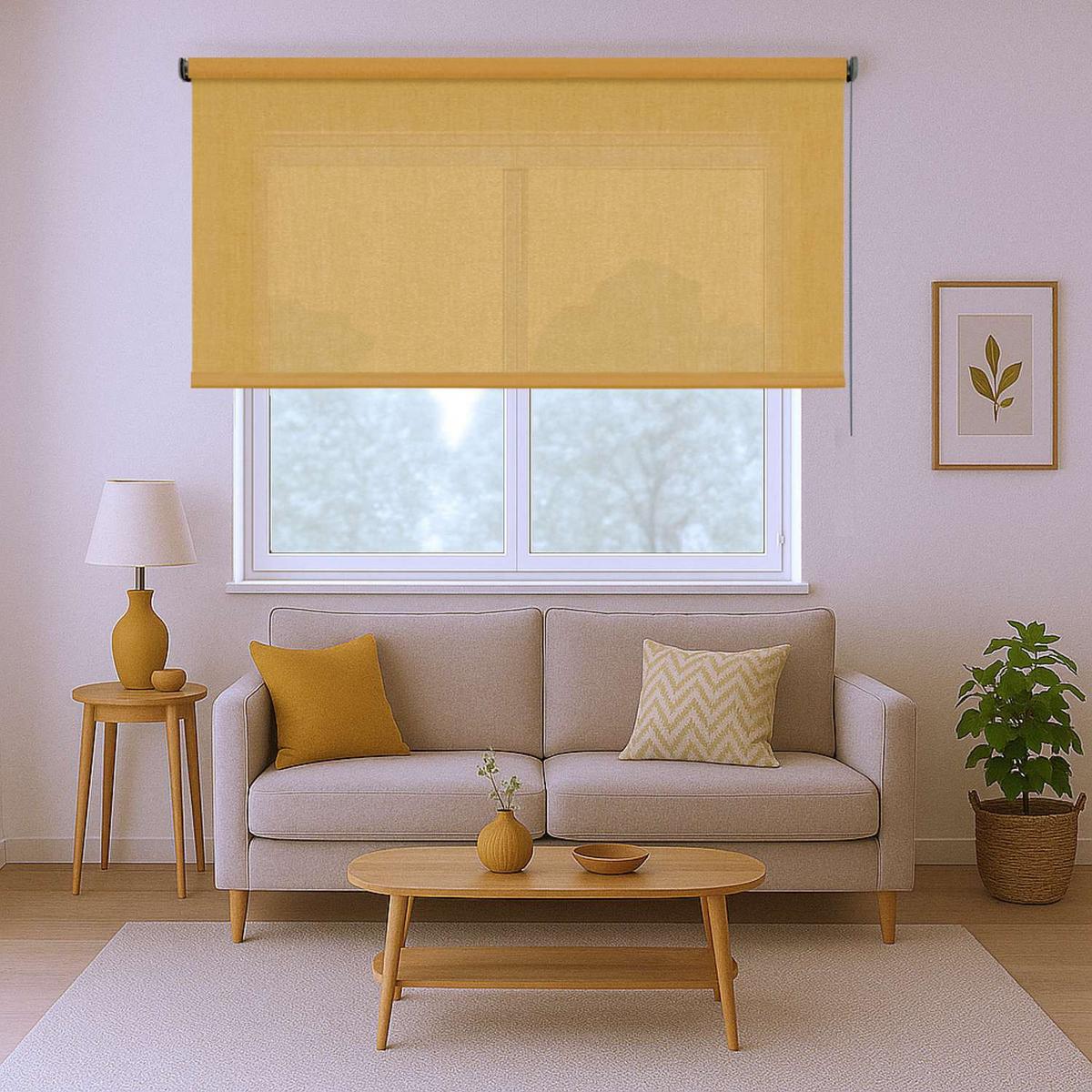 ROLLO | Deco Gelb, 120 cm x 250 cm - Gelb, Kunststoff (120/250cm) - STORESDECO
