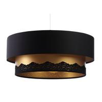 HÄNGELEUCHTE Gold 40/20 cm - Goldfarben/Schwarz, Kunststoff (40/1/20cm) - ONZENO