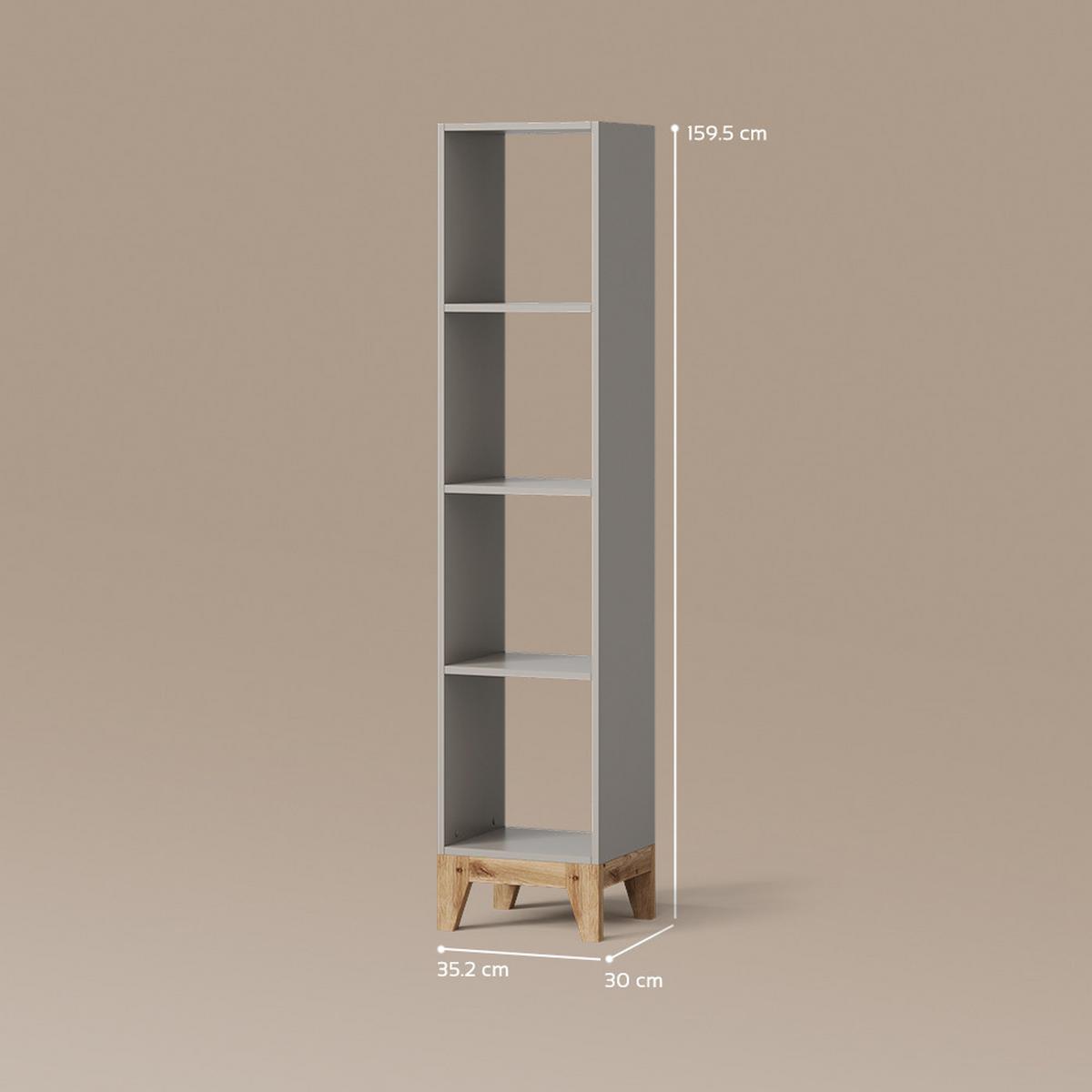 KINDERREGAL Mailo Cashmere/Artisan 35.2 x 159.5 cm - Kaschmir/Eiche Artisan, Holzwerkstoff (35.2/159.5/30cm) - Livinity®