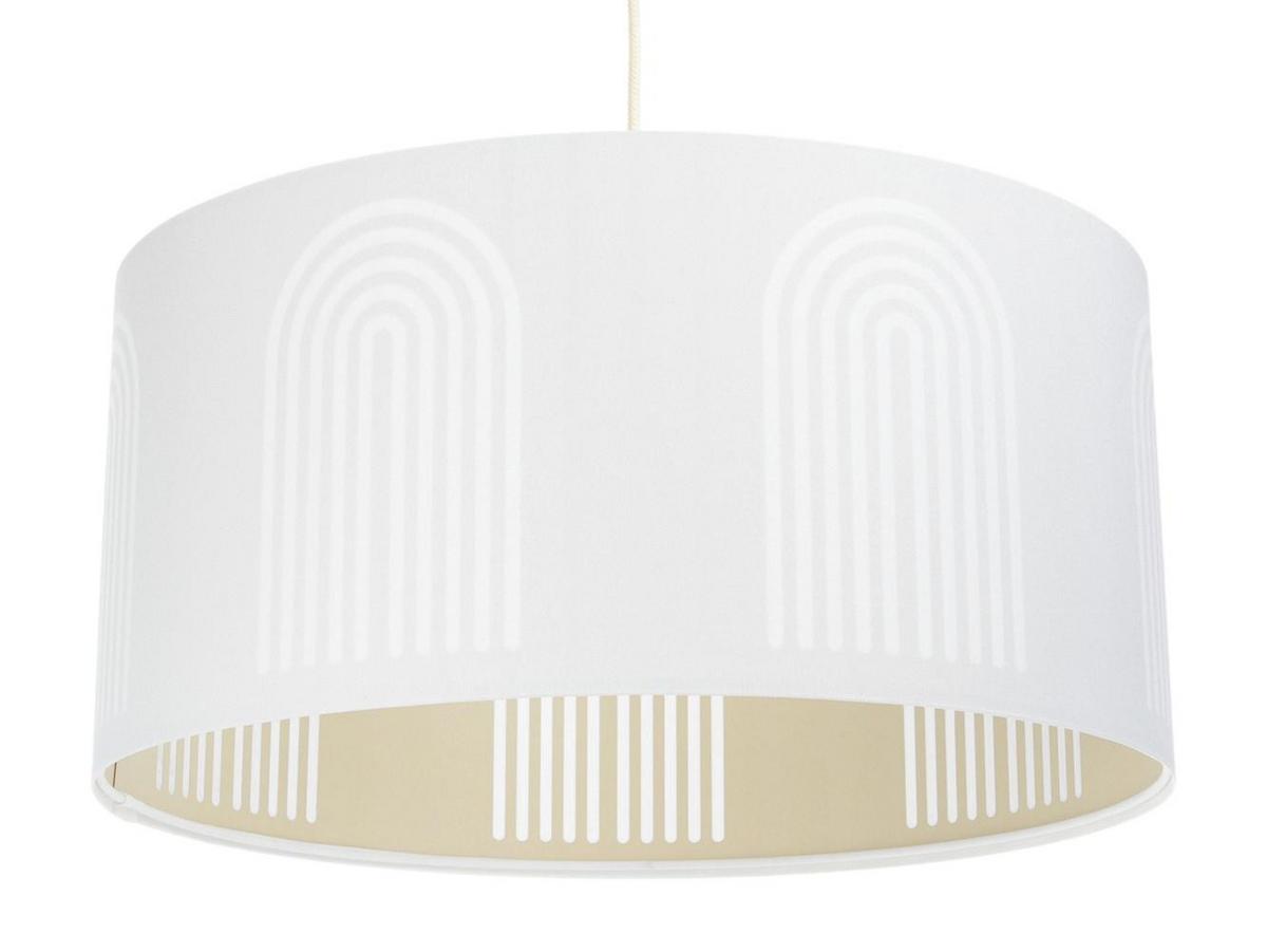 HÄNGELEUCHTE Weiß 70/100 cm - Beige/Weiß, Kunststoff (30/1.2/100cm) - ONZENO