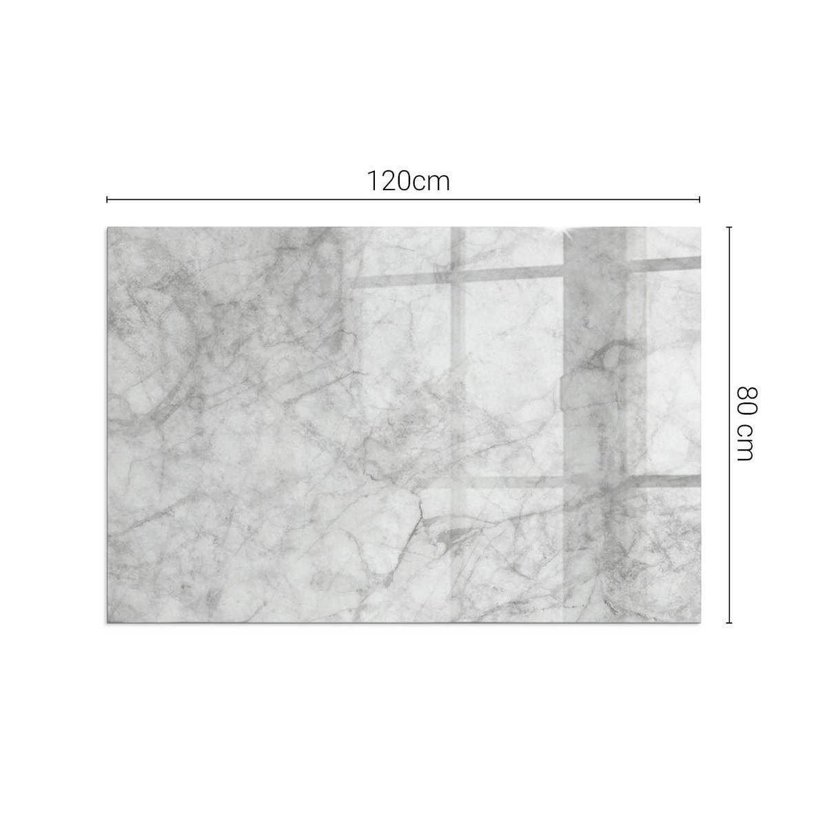 GLASPLATTE für Kamin 120x80 cm - Grau, Glas (120/80/0.4cm) - TULUP