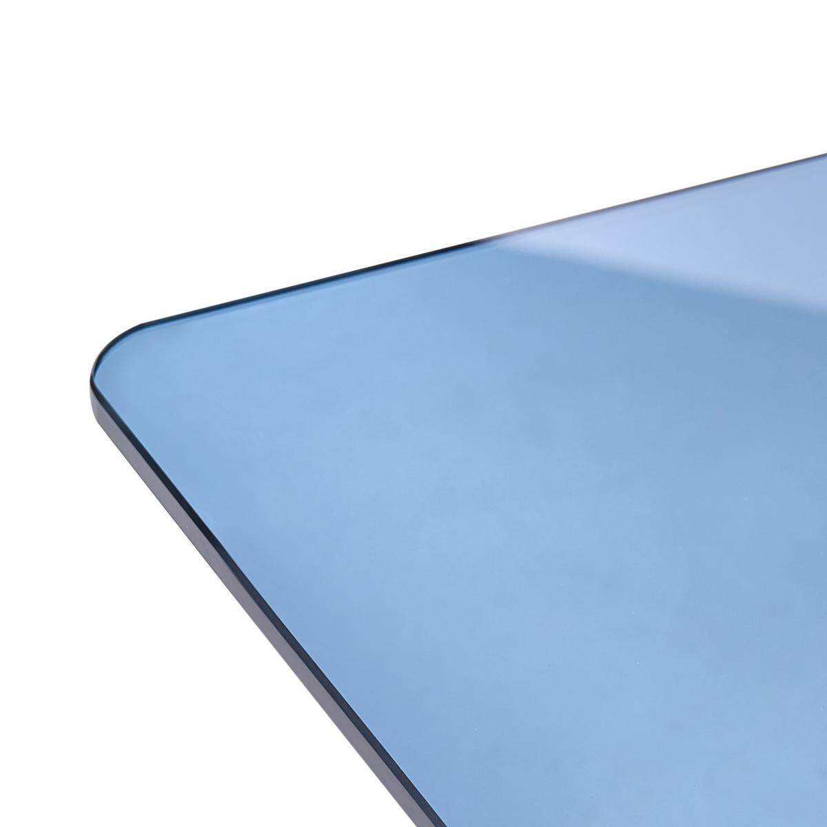 BEISTELLTISCH Sicherheitsglas Blau Amisk - Blau, Glas (50/50/46cm) - Beliani