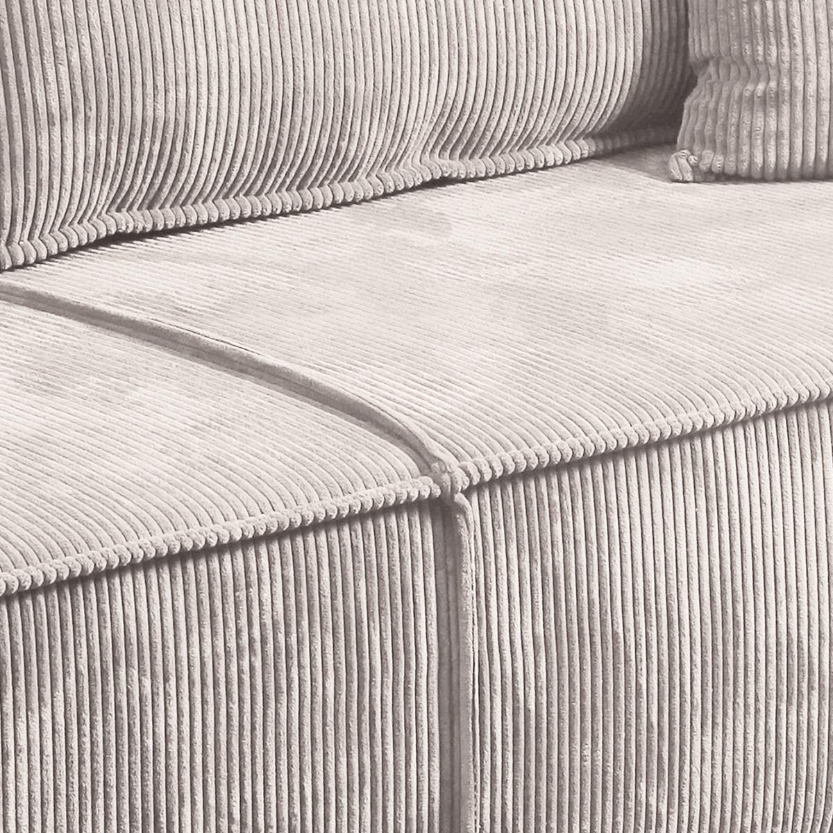 SOFA Isaac 4 Sitzplätze Gebrochenes Weiß - Weiß, Holzwerkstoff (255/85/105cm) - Petits-meubles