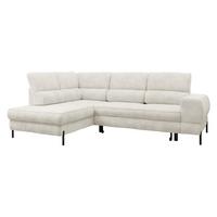 ECKSOFA Clinton, Seite: Links - Beige/Schwarz, Holz/Kunststoff (253/174cm) - MIRJAN24