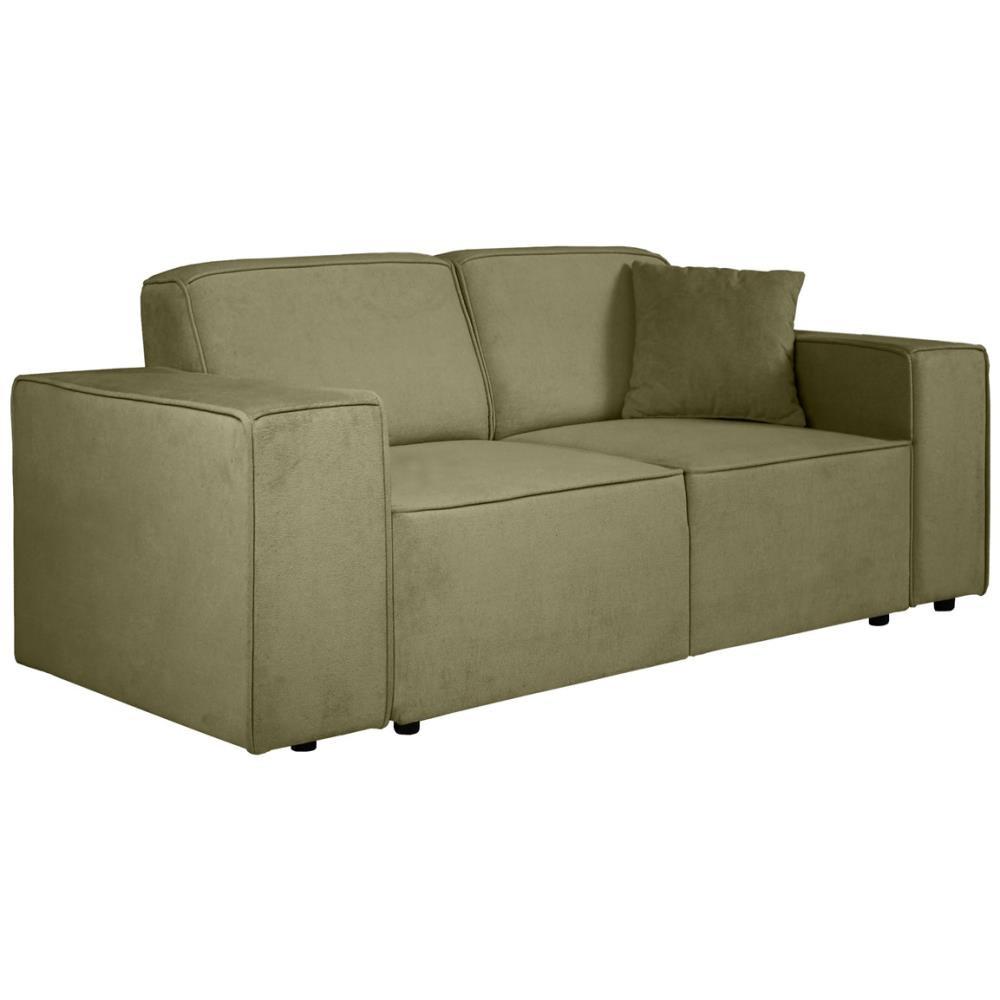 2-SITZER SOFA Pedro ohne Schlaffunktion grün - Schwarz/Grün, Textil (185/75/88cm) - Beautysofa