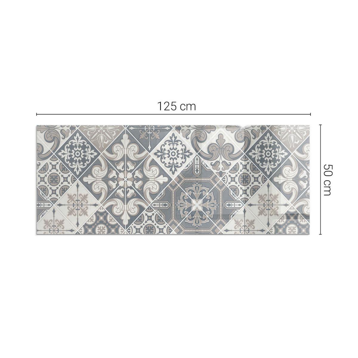 GLASPLATTE für Kamin 125x50 cm - Grau, Glas (125/50/0.4cm) - TULUP