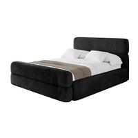 POLSTERBETT mit Bettkasten, Fußteil und Lattenrost, Boxbett ohne Matratze - ENORA-Z 180x200 Schwarz - Schwarz, Holzwerkstoff/Textil (180/200cm) - ALTDECOR