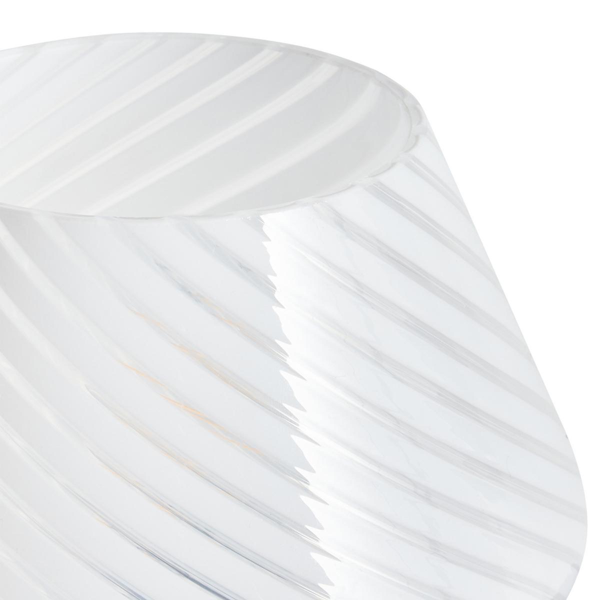 TISCHLEUCHTE Weiß Lobo - Weiß, Glas (14/14/18cm) - Beliani