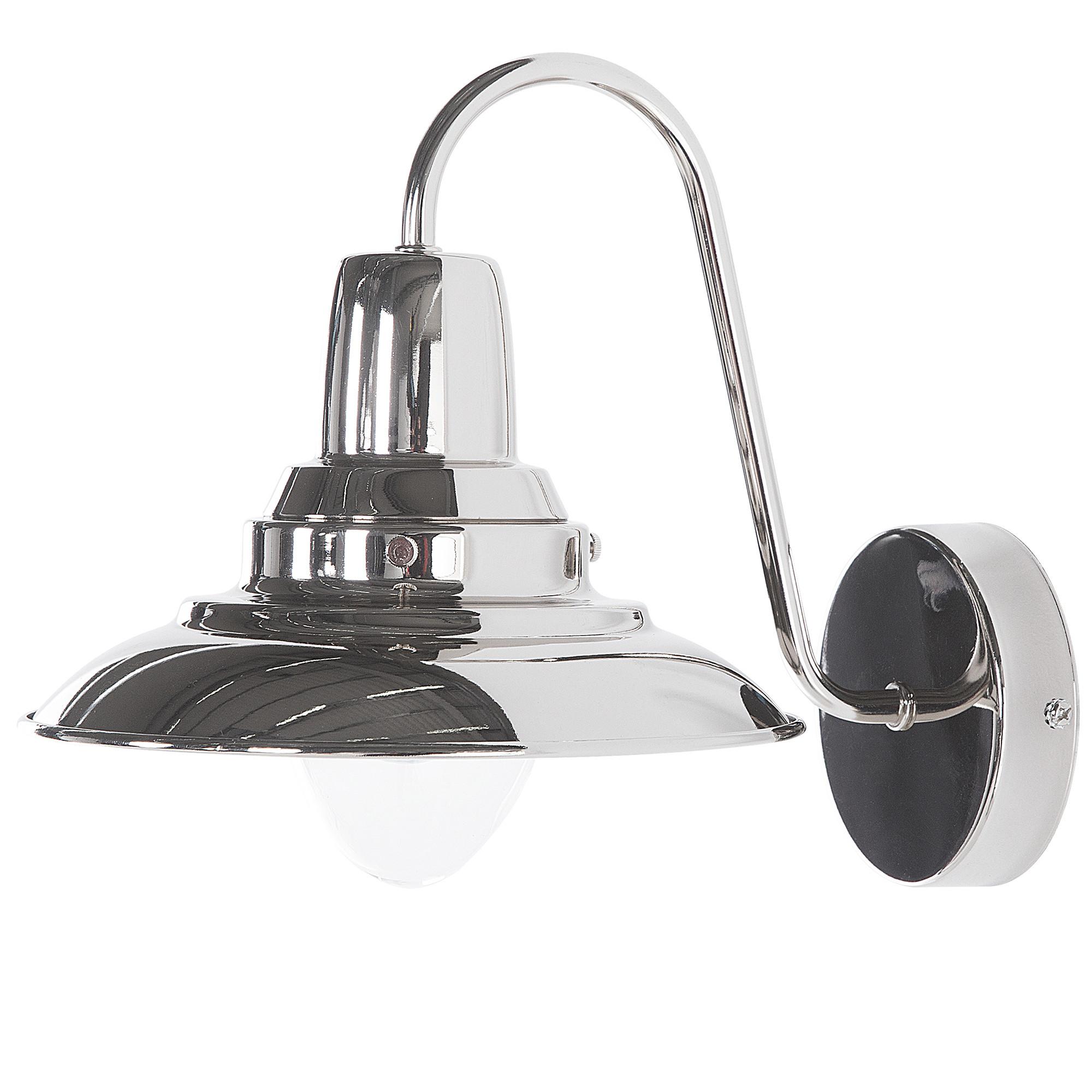 WANDLEUCHTE Luza 20/20/21 cm - Silberfarben, Metall (20/21/20cm) - Beliani