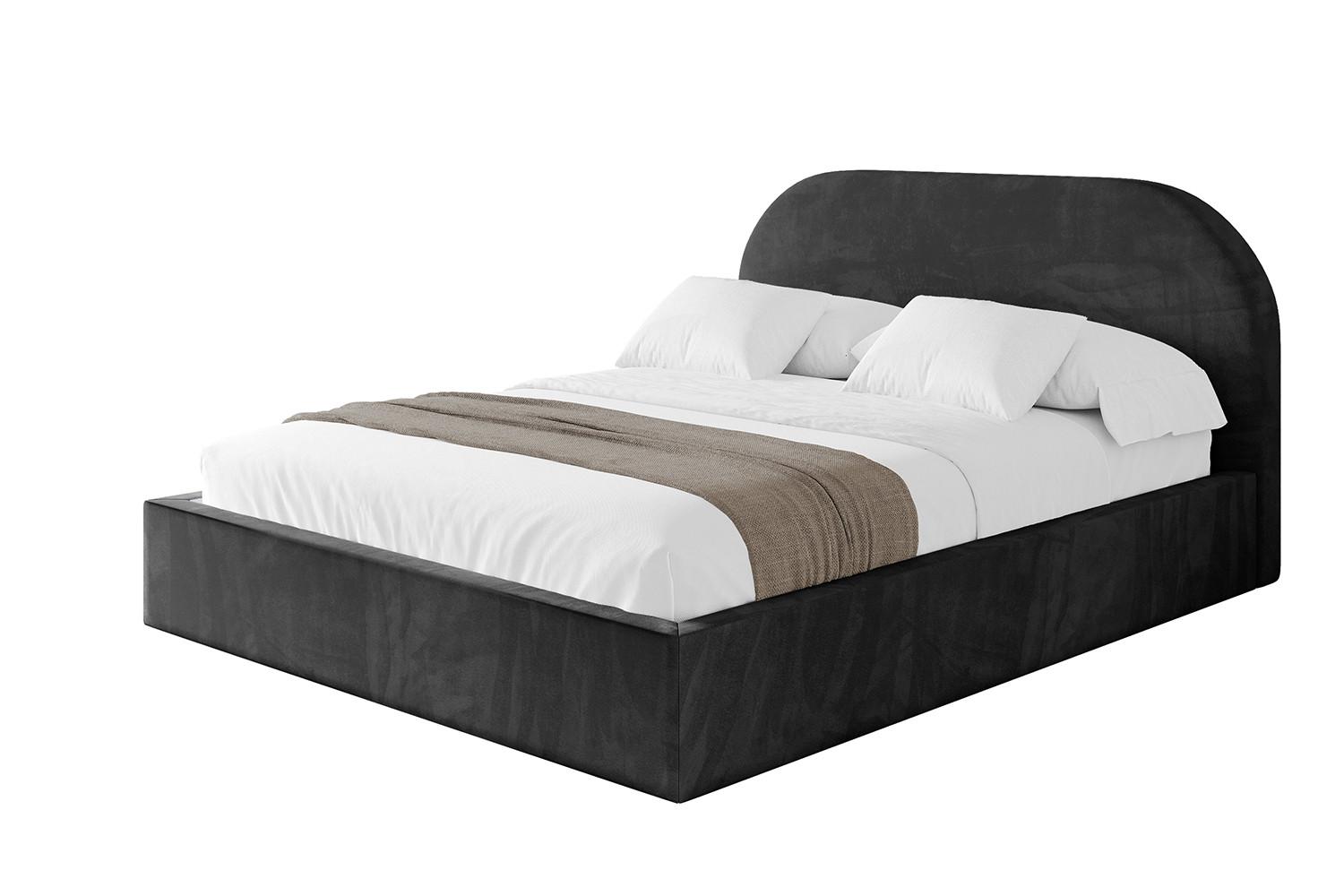 POLSTERBETT mit Bettkasten und Lattenrost, Bett mit Matratze H3/H4 - TIVON 180x200 Schwarz - Schwarz, Holzwerkstoff/Textil (180/200cm) - ALTDECOR