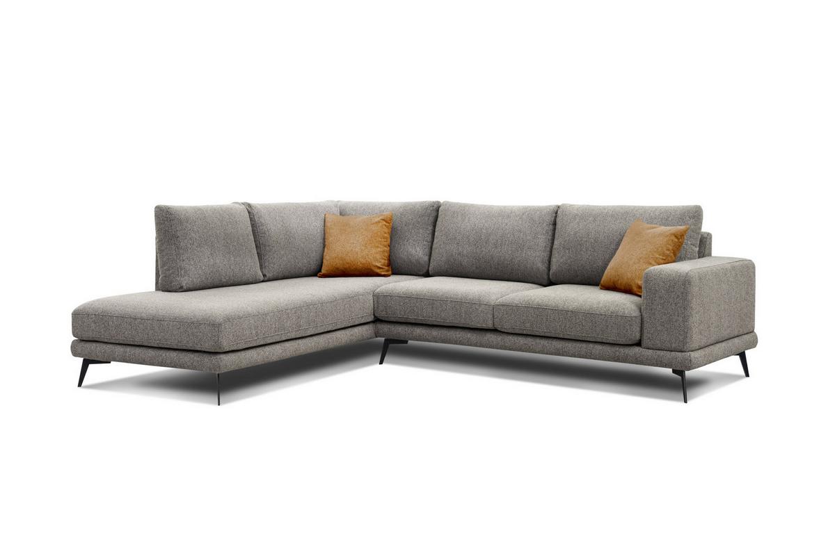 ECKSOFA MEDIOLANE 5-Sitzer, taupe - Taupe, Holzwerkstoff/Textil (219/282cm) - Wozimo