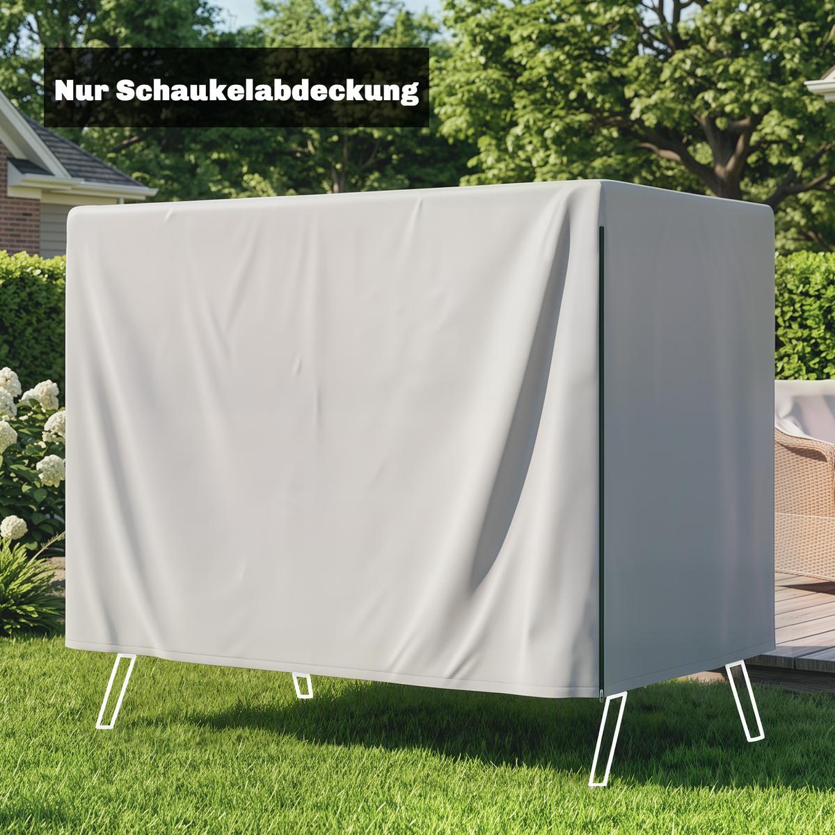 ABDECKUNG Hollywoodschaukel, PE, Grau - Grau, Kunststoff (155/150/215cm) - Outsunny
