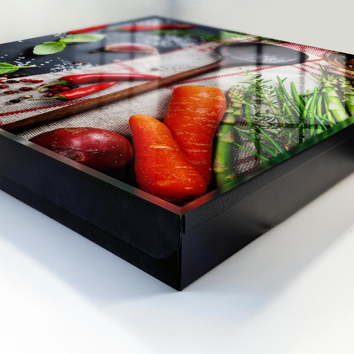 SCHLÜSSELBOX Schwarz 30x30 cm- Türöffnung nach rechts - Kücheninspirationen - Schwarz, Metall (30/30/5cm) - TULUP